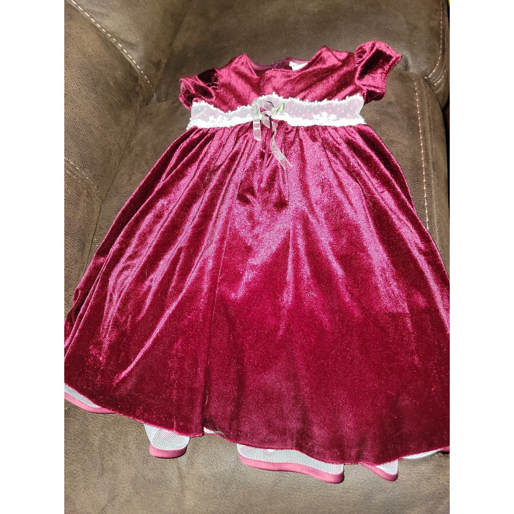 Rare too vintage‎ Christmas holiday rose dress size 5